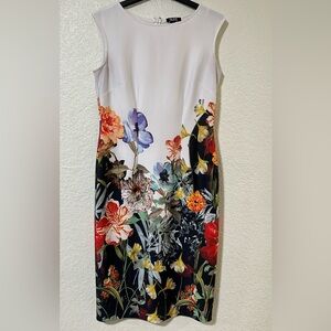 SLNY Multicolor Floral Midi Dress